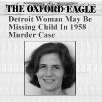 Print newspaper front page with photo of an adult woman
