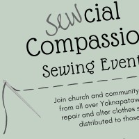 Excerpt of a flyer for a charity sewing event