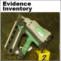 nail gun with evidence marker