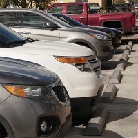 Vehicles in a parking lot