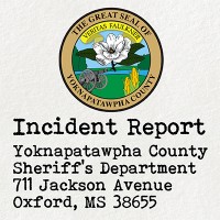 Seal of Yoknapatawpha County with the label "Incident Report"