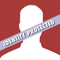 Human silhouette labeled "identity protected" in the foreground