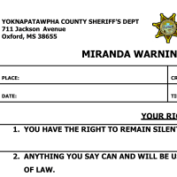 Excerpt of the Miranda warning and waiver form