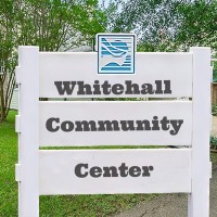 Freestanding outdoor sign for the Whitehall Community Center
