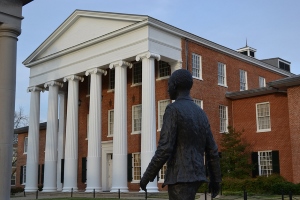 The Lyceum building with James Meredith statue in foreground