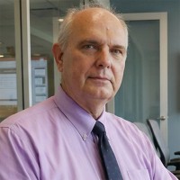 Balding man with gray hair