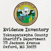 Seal of Yoknapatawpha County with the label 'Evidence Inventory'