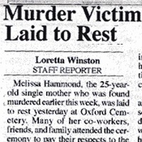 The Oxford Eagle covers the funeral for young mother Missy Hammond