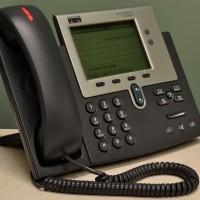 Photo of a landline phone keypad