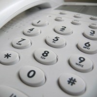 Key pad of a landline telephone