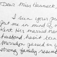 Excerpt of a handwritten note