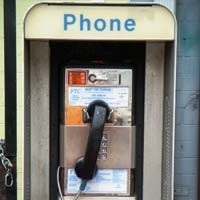 Photo of an outdoor payphone