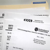 Letters Letters found in file at victim's residence