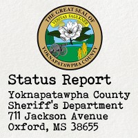 Seal of Yoknapatawpha County with the label 'Status Report'