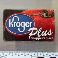 Evidence photo of a Kroger Plus shopper's card