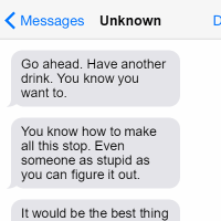 Excerpt of a text messaging app