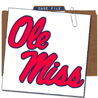 Ole Miss logo clipped to a file folder