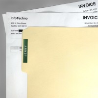 Invoices Invoices found in file at victim's residence