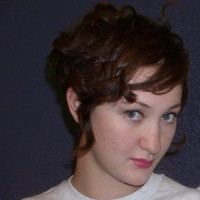 Young woman with short brown hair