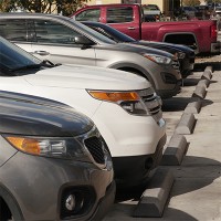 Vehicles parked in a lot