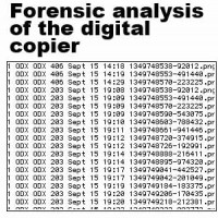 Copier evidence Forensic analysis of the Harte Agency's photocopier