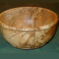 hand-turned wood bowl