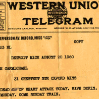 Excerpt of an old telegram