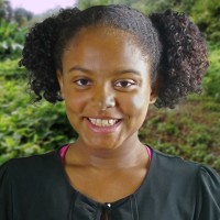 Young girl with pigtails