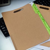 File folders on a computer keyboard