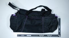 002641-35: One (1) black duffel bag, 18" x 12" x 12"