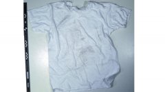 002641-36: One (1) white t-shirt, men's size large, stained
