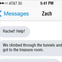 Zach texts Rachel