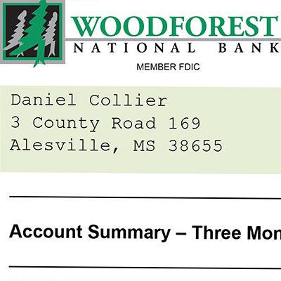 Collier bank statement