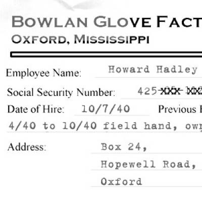 Howard Hadley personnel file