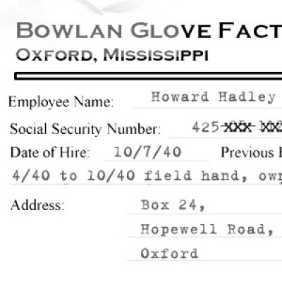 Howard Hadley personnel file