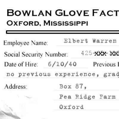 Elbert Warren personnel file