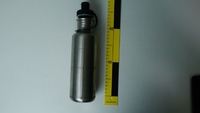 002829-02, One (1) 25-oz. stainless steel water bottle approximately 1/3 full with clear liquid