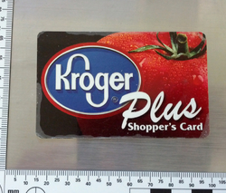 kroger cardholder underneath recovered shopper