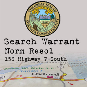 Search of Norm Resol's residence and vehicle