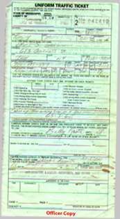 Speeding ticket issued to Forrest Burgess