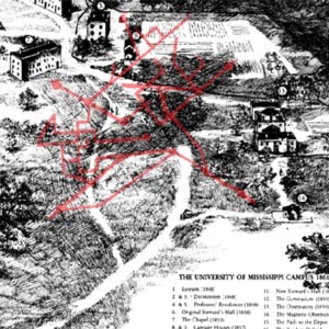 The Kudzu Kids found a way to combine the map Kevin Stark had with the 1861 map of the University of Mississippi campus