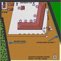 Diagram of K-9 alerts at Eastgate Shopping Center