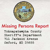 Missing Persons Report
