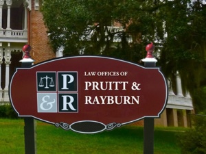 Sign for the Law Offices of Pruitt & Rayburn
