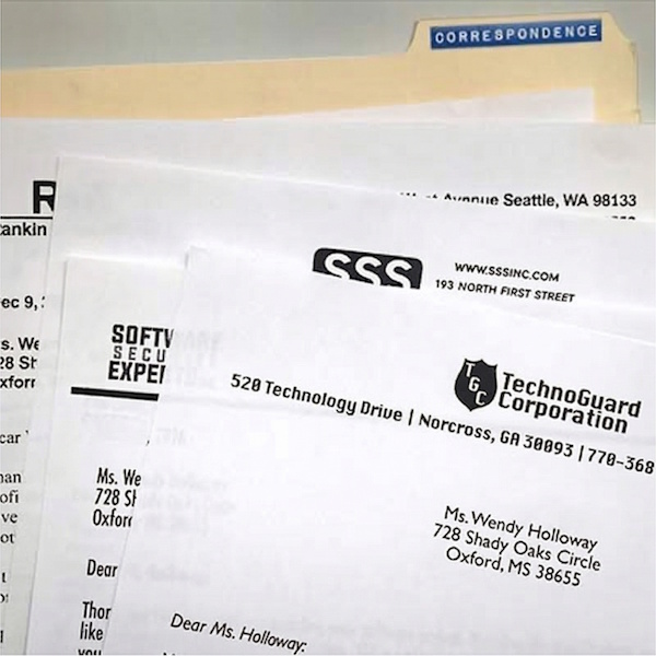 Wendy's correspondence