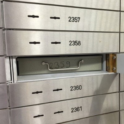 Photo of safe deposit boxes