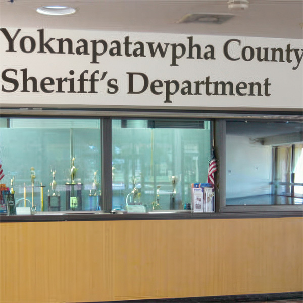 Front desk of the Yoknapatawpha County Sheriff's Department