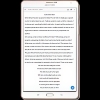 Mobile tablet with text on the screen