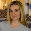 Woman with long blonde hair