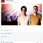 A picture of a Facebook post from daniel.